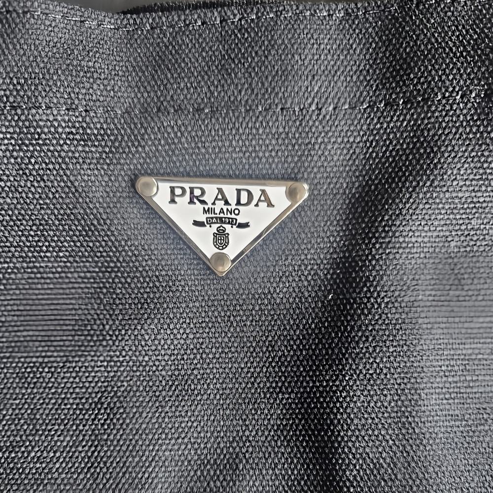 Prada Black Canvas Tote Bag - Picture 3 of 7